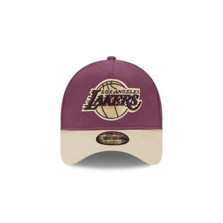 Los Angeles Lakers Moleskin Crown Maroon 9FORTY A-Frame Snapback Hat