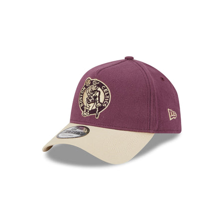 Boston Celtics Moleskin Crown Maroon 9FORTY A-Frame Snapback Hat