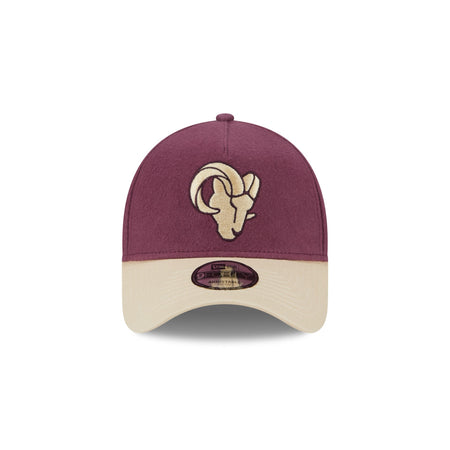 Los Angeles Rams Moleskin Crown Maroon 9FORTY A-Frame Snapback Hat