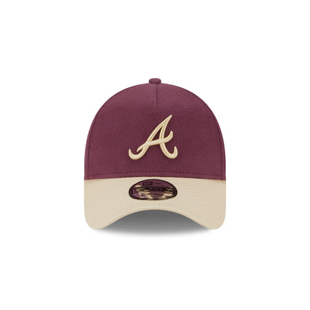 Atlanta Braves Moleskin Crown Maroon 9FORTY A-Frame Snapback Hat