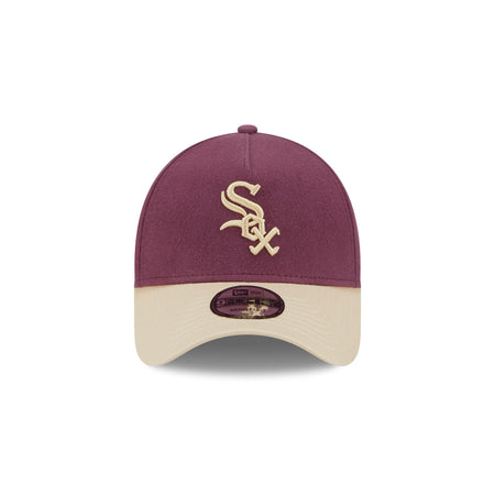 Chicago White Sox Moleskin Crown Maroon 9FORTY A-Frame Snapback Hat