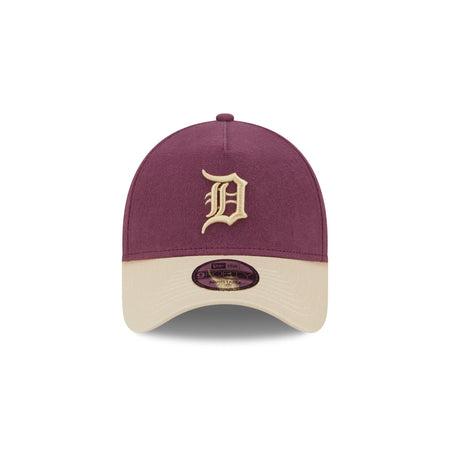 Detroit Tigers Moleskin Crown Maroon 9FORTY A-Frame Snapback Hat