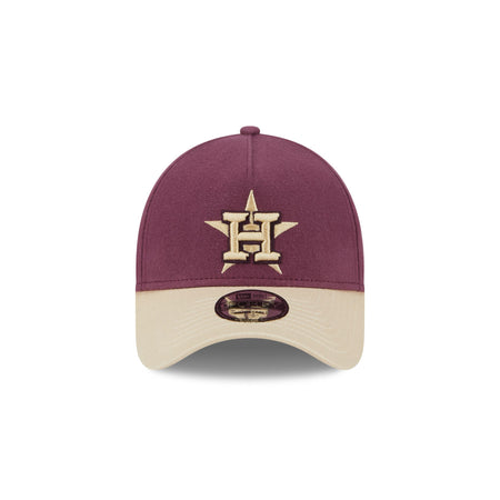 Houston Astros Moleskin Crown Maroon 9FORTY A-Frame Snapback Hat