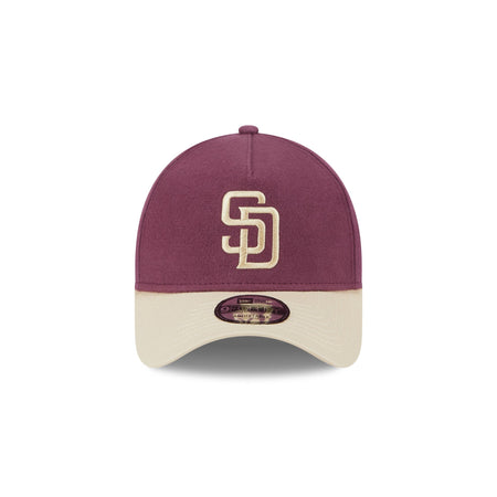 San Diego Padres Moleskin Crown Maroon 9FORTY A-Frame Snapback Hat