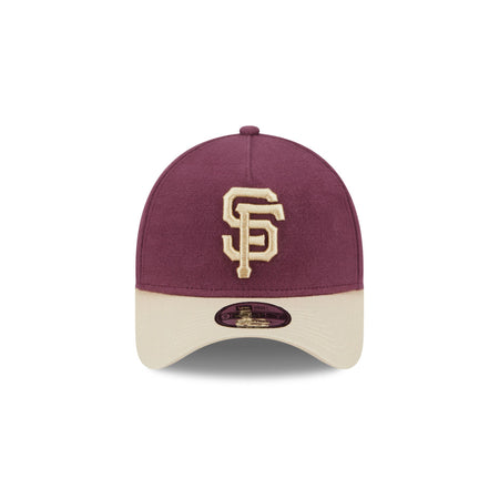 San Francisco Giants Moleskin Crown Maroon 9FORTY A-Frame Snapback Hat