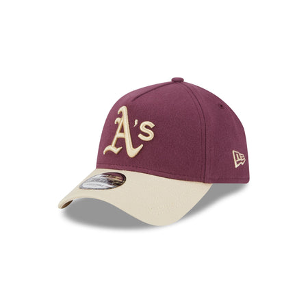 Oakland Athletics Moleskin Crown Maroon 9FORTY A-Frame Snapback Hat