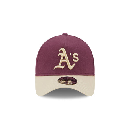 Oakland Athletics Moleskin Crown Maroon 9FORTY A-Frame Snapback Hat