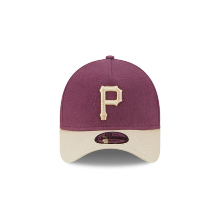 Pittsburgh Pirates Moleskin Crown Maroon 9FORTY A-Frame Snapback Hat