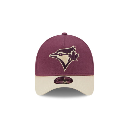 Toronto Blue Jays Moleskin Crown Maroon 9FORTY A-Frame Snapback Hat