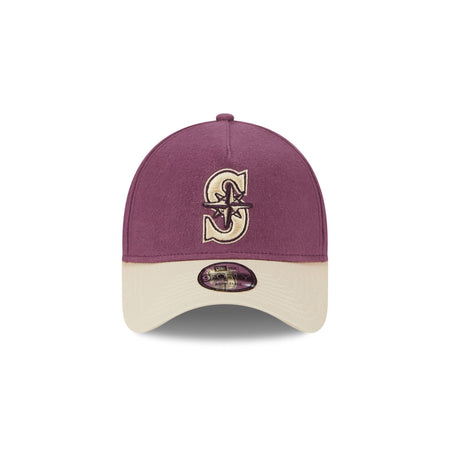 Seattle Mariners Moleskin Crown Maroon 9FORTY A-Frame Snapback Hat