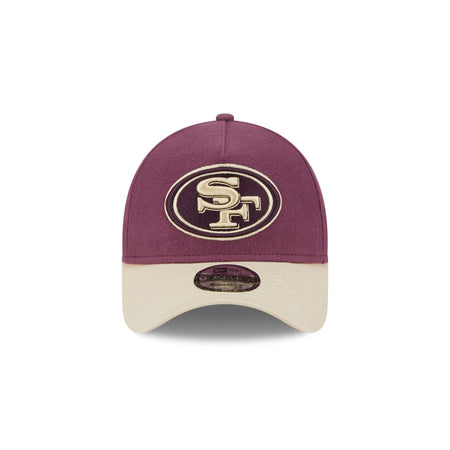 San Francisco 49ers Moleskin Crown Maroon 9FORTY A-Frame Snapback Hat