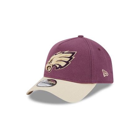 Philadelphia Eagles Moleskin Crown Maroon 9FORTY A-Frame Snapback Hat