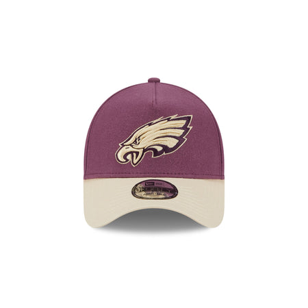 Philadelphia Eagles Moleskin Crown Maroon 9FORTY A-Frame Snapback Hat