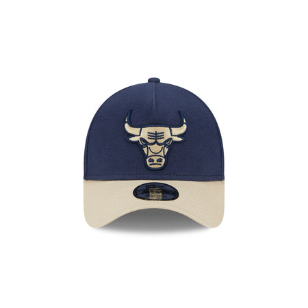 Chicago Bulls Moleskin Crown Navy 9FORTY A-Frame Snapback Hat