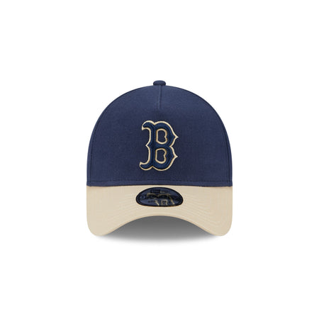 Boston Red Sox Moleskin Crown Navy 9FORTY A-Frame Snapback Hat