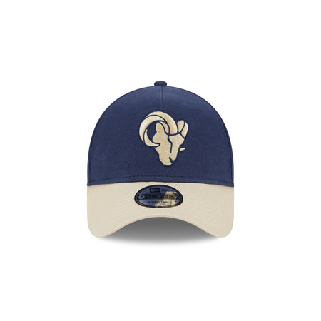 Los Angeles Rams Moleskin Crown Navy 9FORTY A-Frame Snapback Hat