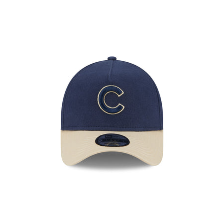 Chicago Cubs Moleskin Crown Navy 9FORTY A-Frame Snapback Hat