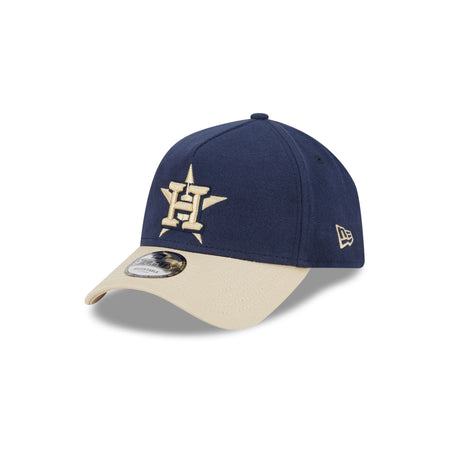 Houston Astros Moleskin Crown Navy 9FORTY A-Frame Snapback Hat