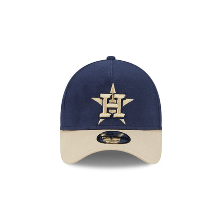 Houston Astros Moleskin Crown Navy 9FORTY A-Frame Snapback Hat