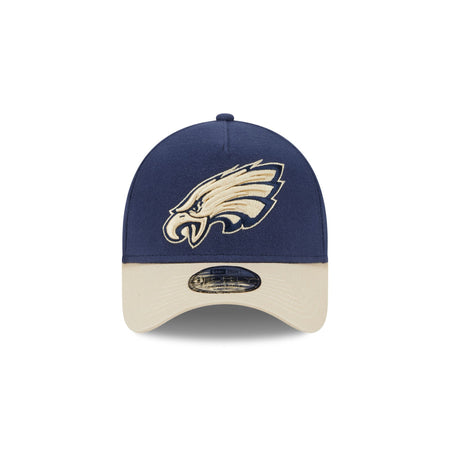 Philadelphia Eagles Moleskin Crown Navy 9FORTY A-Frame Snapback Hat