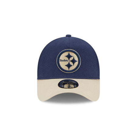 Pittsburgh Steelers Moleskin Crown Navy 9FORTY A-Frame Snapback Hat