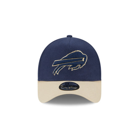 Buffalo Bills Moleskin Crown Navy 9FORTY A-Frame Snapback Hat