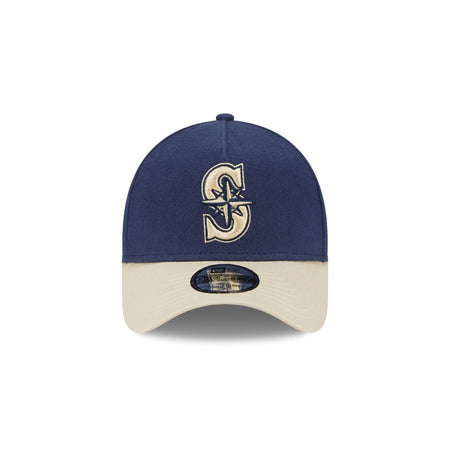 Seattle Mariners Moleskin Crown Navy 9FORTY A-Frame Snapback Hat