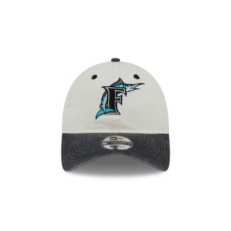 Miami Marlins Classic Sidescript 9TWENTY Adjustable Hat