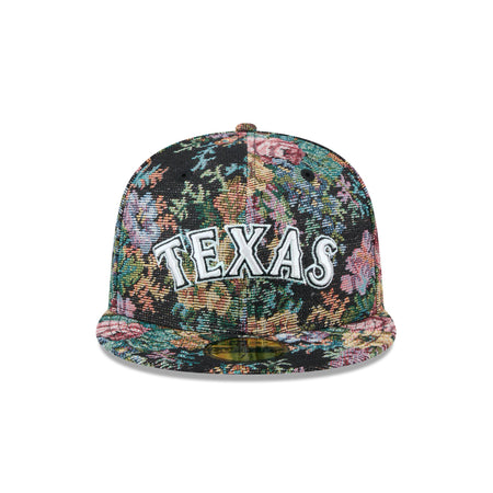 Texas Rangers Jacquard Pattern 59FIFTY Fitted Hat