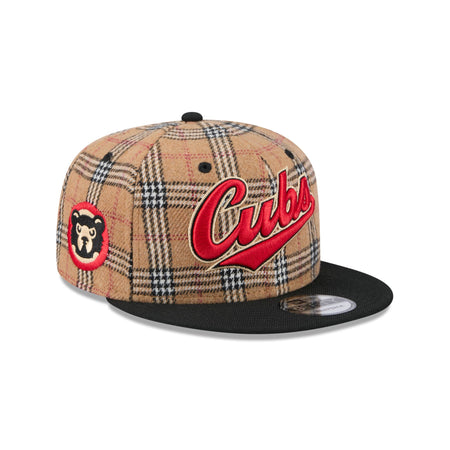 Chicago Cubs Tan Tartan 9FIFTY Snapback Hat