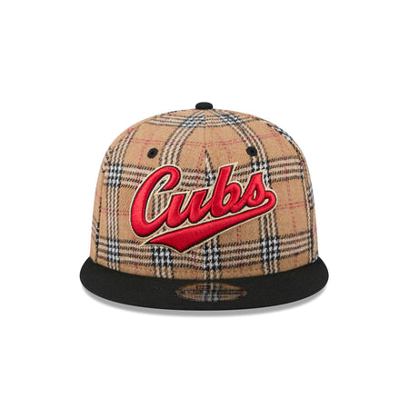 Chicago Cubs Tan Tartan 9FIFTY Snapback Hat