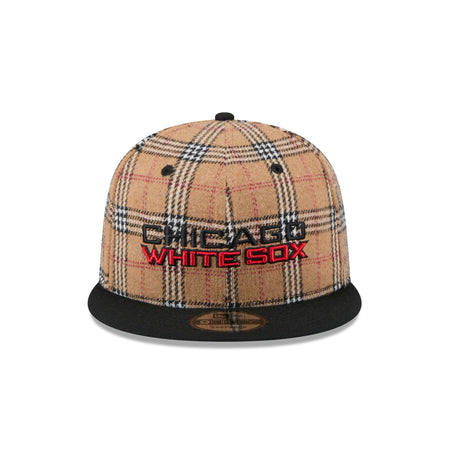 Chicago White Sox Tan Tartan 9FIFTY Snapback Hat