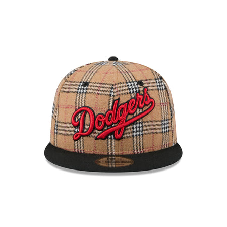 Los Angeles Dodgers Tan Tartan 9FIFTY Snapback Hat