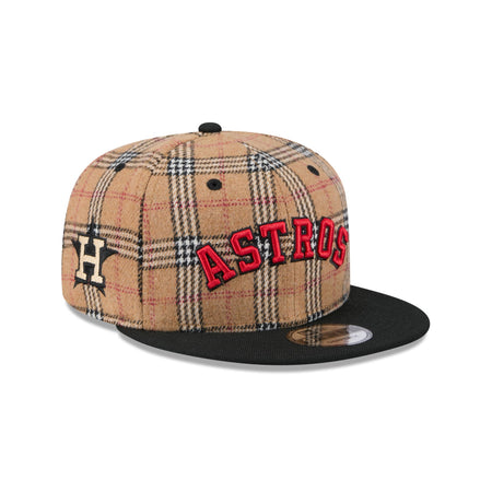 Houston Astros Tan Tartan 9FIFTY Snapback Hat