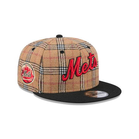 New York Mets Tan Tartan 9FIFTY Snapback Hat