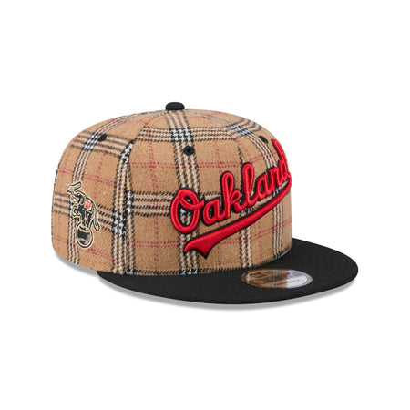 Oakland Athletics Tan Tartan 9FIFTY Snapback Hat