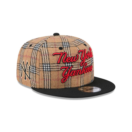 New York Yankees Tan Tartan 9FIFTY Snapback Hat