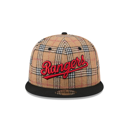 Texas Rangers Tan Tartan 9FIFTY Snapback Hat