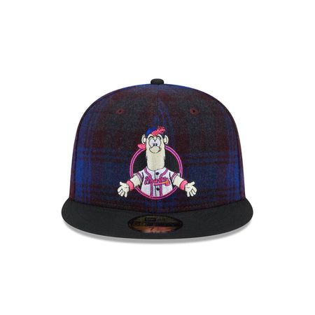 Atlanta Braves Mascot Plaid 59FIFTY Fitted Hat