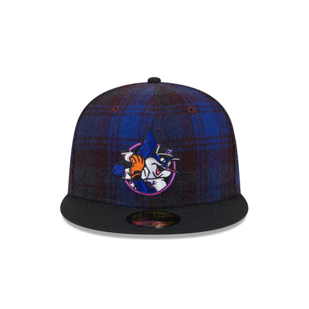 Miami Marlins Mascot Plaid 59FIFTY Fitted Hat