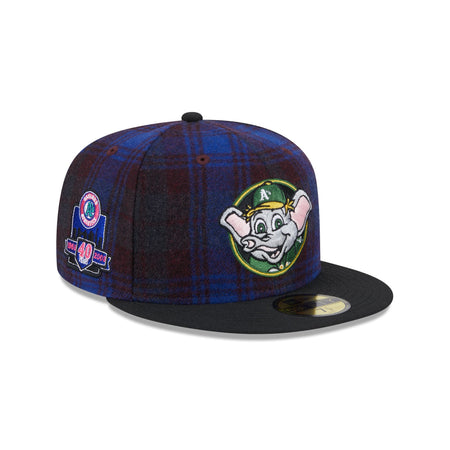 Oakland Athletics Mascot Plaid 59FIFTY Fitted Hat