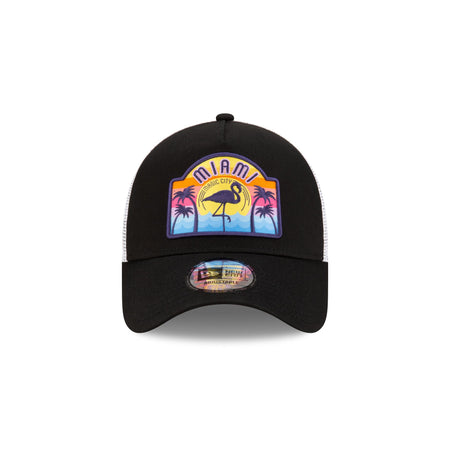 New Era Miami Black 9FORTY A-Frame Snapback Hat