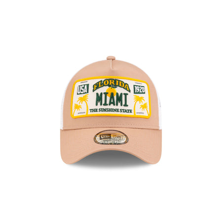 New Era Miami Plate 9FORTY A-Frame Snapback Hat