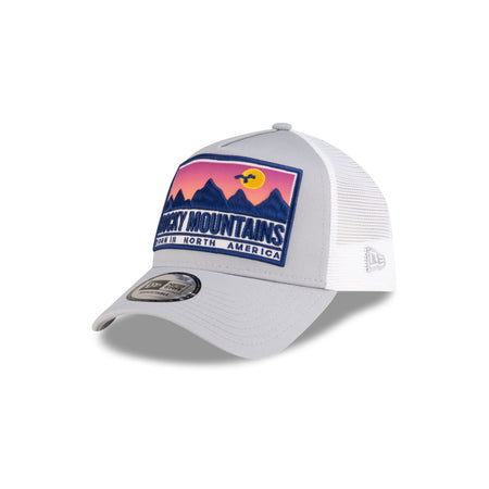 New Era Cap Gray Rockies 9FORTY A-Frame Trucker Hat