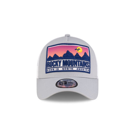 New Era Cap Gray Rockies 9FORTY A-Frame Trucker Hat