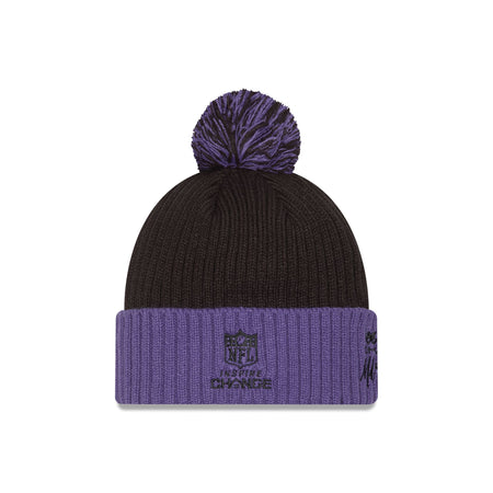 Baltimore Ravens 2024 Inspire Change Pom Knit Hat