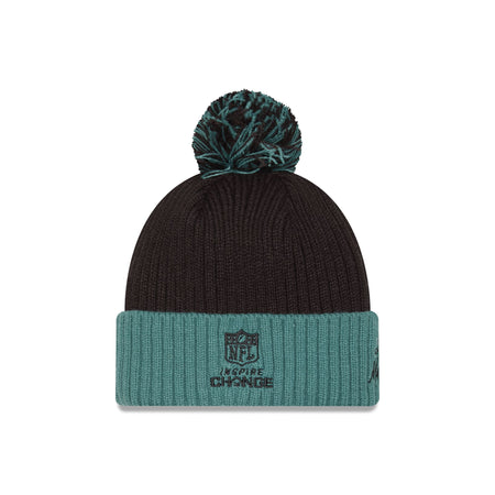 Philadelphia Eagles 2024 Inspire Change Pom Knit Hat