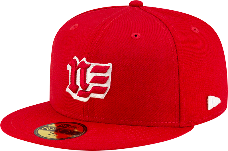 Brand New Era Blackletter Scarlet 59FIFTY Fitted Hat