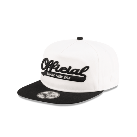 Official College White Golfer Snapback Hat