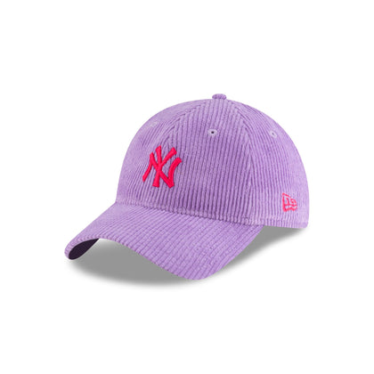 New York Yankees Women's Lavender Cord 9TWENTY Adjustable Hat